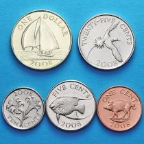 Бермудские острова набор 5 монет 2008 год.