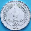 Монета Чили 1/2 сентесимо 1963 год. UNC