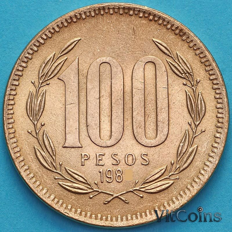 Монета Чили 100 песо 1987 год. 
