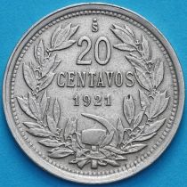 Чили 20 сентаво 1921 год.