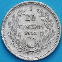 Чили 20 сентаво 1941 год.