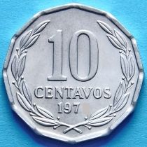 Чили 10 сентаво 1976 год.