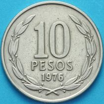 Чили 10 песо 1976 год.