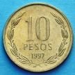 Монета Чили 10 песо 1993-2014 год. 
