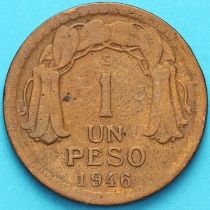 Чили 1 песо 1946 год.