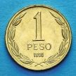Монета Чили 1 песо 1990 год.