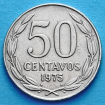 Чили 50 сентаво 1975 год.