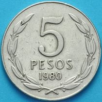 Чили 5 песо 1980 год. 