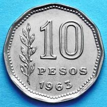 Аргентина 10 песо 1963 год.