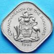 Монета Багамских островов 15 центов 1992 год.