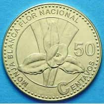 Гватемала 50 сентаво 2012 год. Орхидея. Магнитная