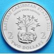 Монета Восточные Карибы 2 доллара 2011 год.
