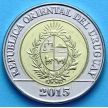Монета Уругвая 10 песо 2015 г.