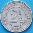 Монета Колумбия 2 1/2 сентаво 1881 год. KM# 180