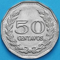 Колумбия 50 сентаво 1974 год. Большая дата.