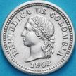 Монета Колумбия 5 сентаво 1902 год.