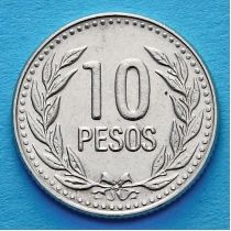 Колумбия 10 песо 1990-1993 год.