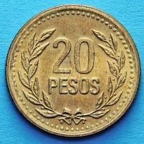Колумбия 20 песо 1989-1994 год.