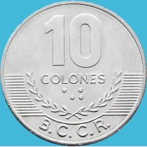 Коста Рика 10 колон 2021 год.