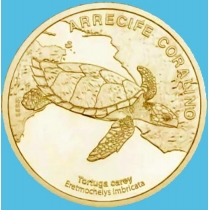 Коста Рика 50 колон 2023 год. Морская черепаха
