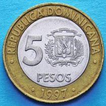Доминиканская Республика 5 песо 1997 год. Франсиско дель Росарио.