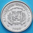 Монета Доминиканская Республика 5 сентаво 1986 год. UNC
