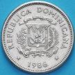 Монета Доминиканская Республика 5 сентаво 1986 год. 