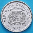 Монета Доминиканская Республика 5 сентаво 1987 год. UNC