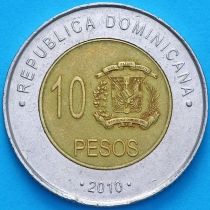 Доминиканская Республика 10 песо 2005-2016 год.