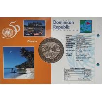 Доминиканская Республика 1 песо 1995 год. 50 лет ООН.
