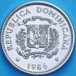 Монета Доминиканская Республика 5 сентаво 1986 год. BU