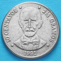 Доминиканская Республика 10 сентаво 1981 год.