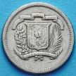Монета Доминиканской Республики 25 сентаво 1979 год.