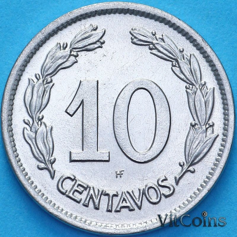 Монета Эквадор 10 сентаво 1937 год. UNC