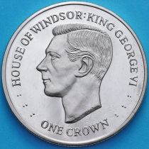 Фолклендские острова 1 крона 2017 год. 100 лет Виндзорам, Георг VI.