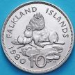 Монета Фолклендские острова 10 пенсов 1980 год. Морские львы.