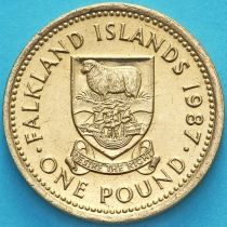 Фолклендские острова 1 фунт 1987 год.