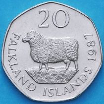 Фолклендские острова 20 пенсов 1987 год. Ромни Марш.