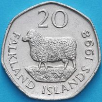Фолклендские острова 20 пенсов 1998 год.