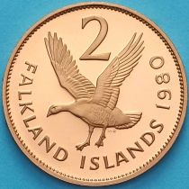 Фолклендские острова 2 пенса 1980 год. Пруф
