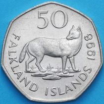Фолклендские острова 50 пенсов 1998 год. Фолклендский волк