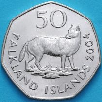 Фолклендские острова 50 пенсов 2004 год. Фолклендская лиса.