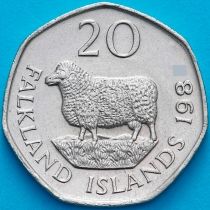 Фолклендские острова 20 пенсов 1985 год.