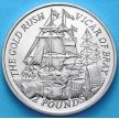 Монета Фолклендских островов 2 фунта 2000 год. Золотая лихорадка. Корабль "Ренегат".