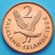 Монета Фолклендские острова 2 пенса 1998 год.