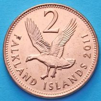 Фолклендские острова 2 пенса 2011 год.