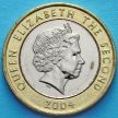 Монета Фолклендских островов 2 фунта 2004 год. 30 лет монетам Фолклендов.