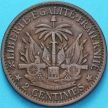 Монета Гаити 2 сантима 1881 год.