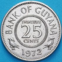 Гайана 25 центов 1972 год.