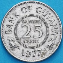 Гайана 25 центов 1977 год.